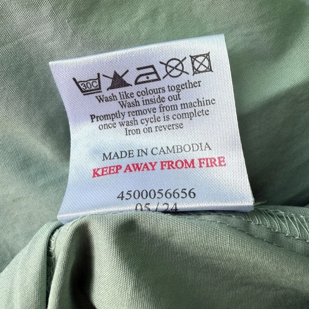 Cotton Traders Button Up Womens US 10 Minimalist Mint Haze Cotton Shirt Casual‎